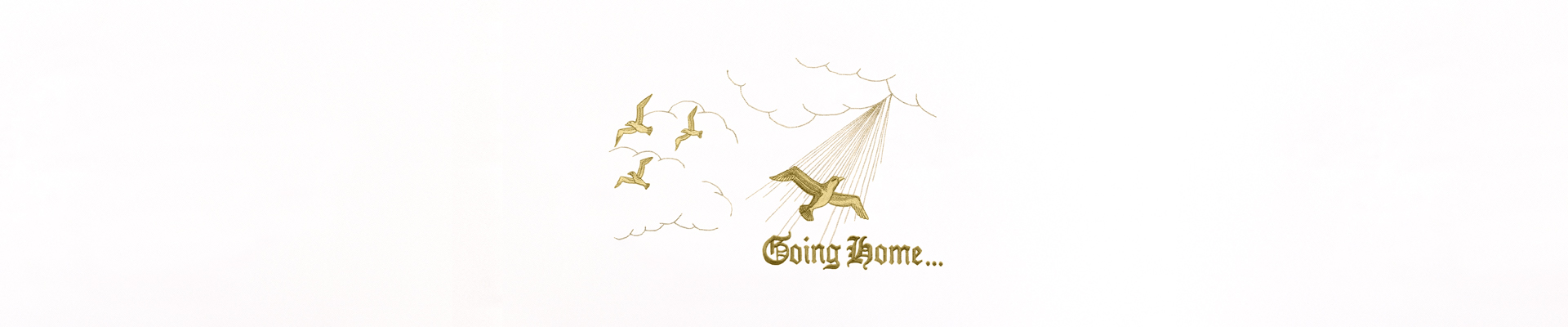 P FC 512 SL GD Going Home White Gold Faux FULL COUCH PRINT